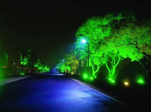 Imagen 3 de 3 de Reflector Led Verde 50w 220v Para Decorar Plantas Y Jardines