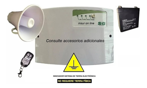 Kit Cerco Electrico Energizador Shocker Panel Control Remoto