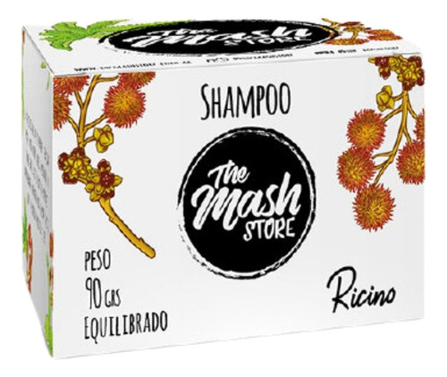 Shampoo Sólido 100% Natural The Mash Store - Ricino X 90 Gr