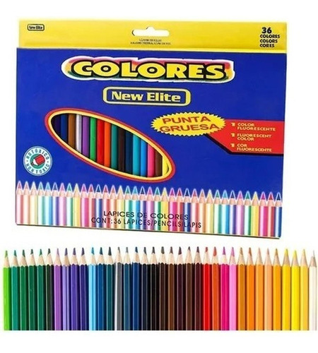 Lapices De Colores Set 36 Colores Regreso A Clases No Tóxico