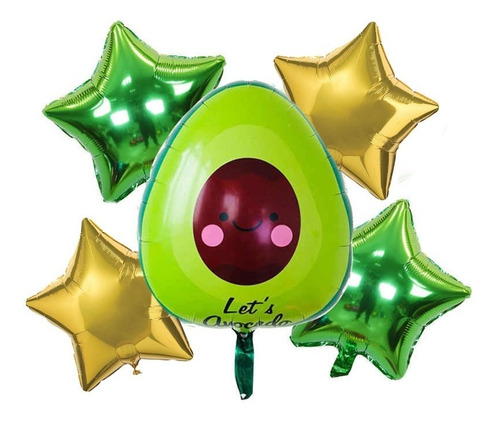 Kit Aguacate Decoracion Globos Happy Birthday Cumple Fiesta