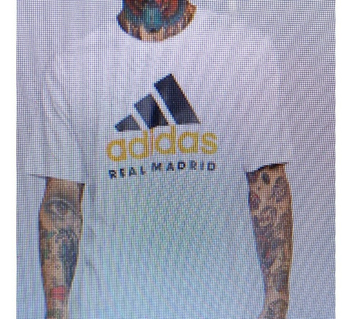 Remera Real Madrid Dna adidas Masculina - Off White