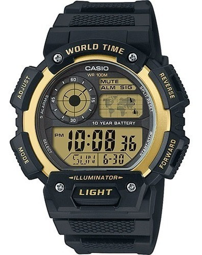 Reloj Casio Ae-1400wh Crono Wr 100m Agente Oficial Caba