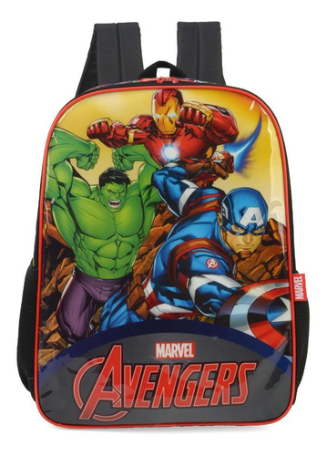 Mochila Escolar De Costas Avengers - Original Luxcel