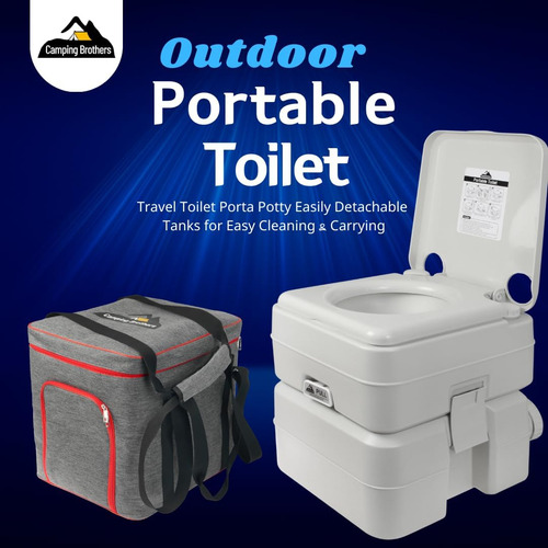 Inodoro Portátil 5.3gal Con Bolsa Y Tanques Desmontables