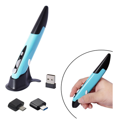 2.4g Wireless Mouse Pen Cpi 800 1200 1600 Mouse Azul