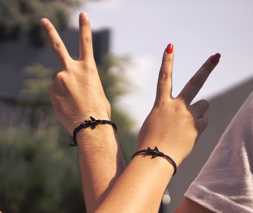 Pulseras Para Pareja Personalizadas Aviones Novios Regalo
