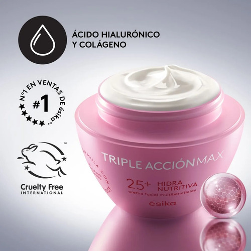 Ésika - Crema Hidra Nutritiva 25+ Triple Acción Max Todo Tipo De Piel Día/noche