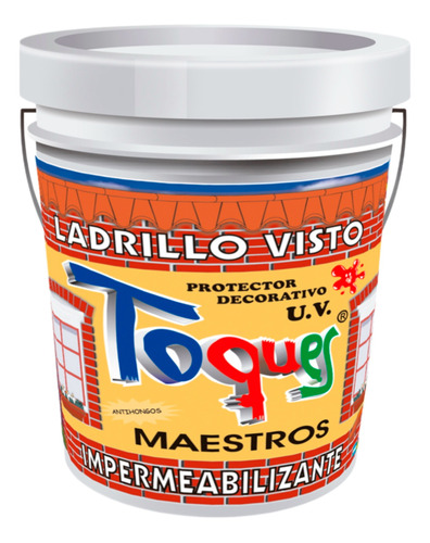 Impermeabilizante Ladrillo Visto Toques Maestros Rojo 10 Lt