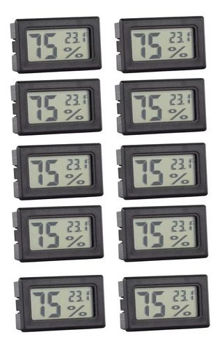 Kit Com 10 Unidades Termômetro Higrômetro Termo Digital Chocadeira