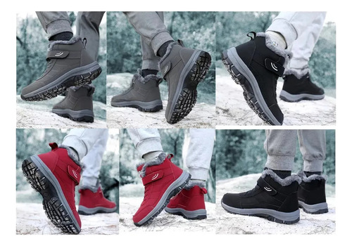 Botas De Nieve Cálidas Con Forro Polar, Impermeables, Para H