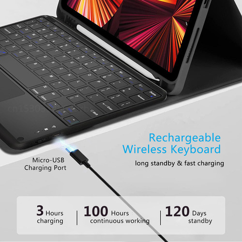 Funda +touchpad Teclado For Samsung Galaxy Tab A9 Plus 11
