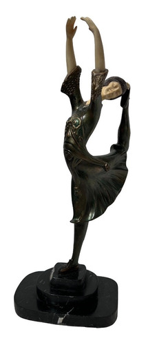 Escultura Bailarina Bronze Chiparus Art Deco França Raridade