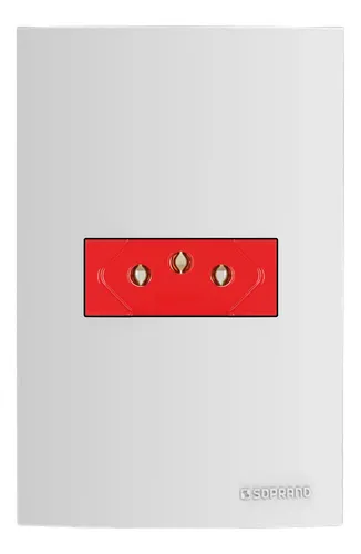 comprar Conjunto 1 Tomada 20a 2p+t Vermelha 4x2 - Brava Up | Soprano