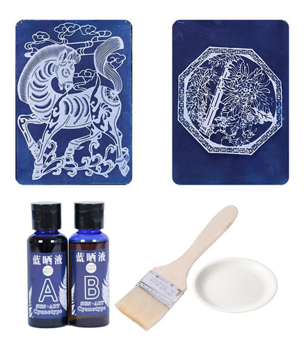 Jacquard Cyanotype En Papel Fabirc Diy Kit-paleta 50ml