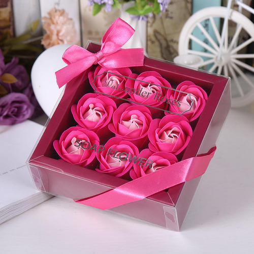 3 X 2 Rosas De Jabón Perfumadas Con Caja De Regalo 3 Piezas
