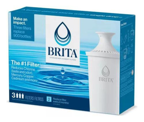 Filtro Brita Para Jarra X3 Unidades