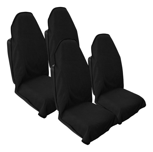 Juego De 4 Fundas Impermeables Negras Para Asiento De Aut