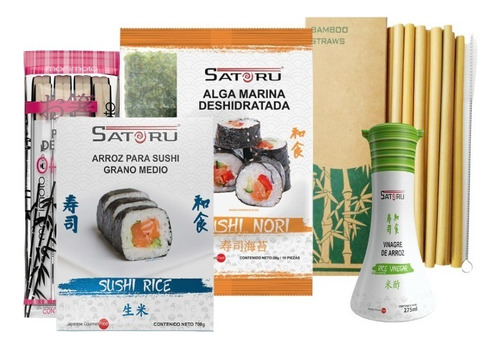 Paquete Para Hacer Sushi C/ Alga + Arroz + Vinagre + Ohashi