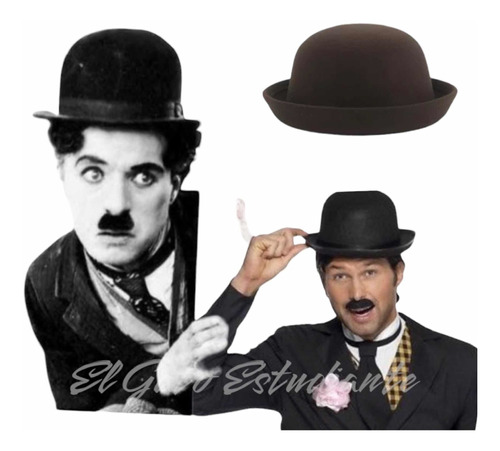 Gorro Negro Copa Accesorio Para Disfraz Charles Chaplin