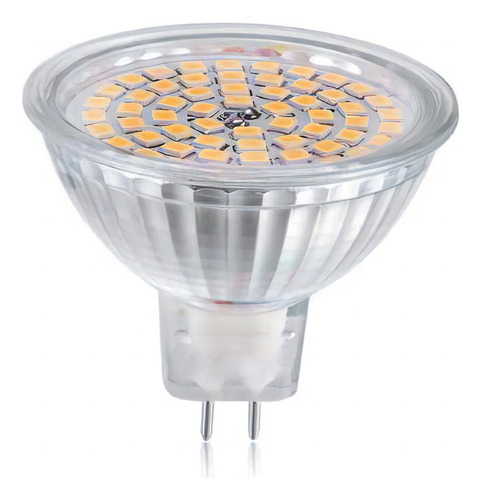 5 Lâmpada Led - 12v Mr16 Gu5.3 Branco Quente