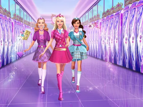 Papel Parede Adesivo Menina Princesas Barbie 2 50 X 2 65 Mts