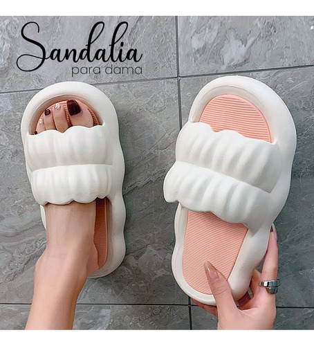 Paquete 6 Pares De Sandalia Dama Beige 23/26 