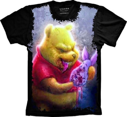 Camiseta Plus Size Legal - Ursinho Pooh - Assassino Em Série
