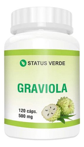 Graviola Pura 500mg 100% Natural 120 Cápsulas Sabor Neutro