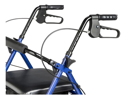 Andador Burrito Ortopedico Con Freno Manual, Asiento Central, 4 Ruedas Plegable | Ideal Para Personas Con Movilidad Reducida O Adultos Mayores, Mejora La Actividad Y Disminuye El Riesgo De Caídas
