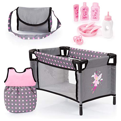 Diseño De Bayer: Baby Doll Travel Bed And Accessories Set, H