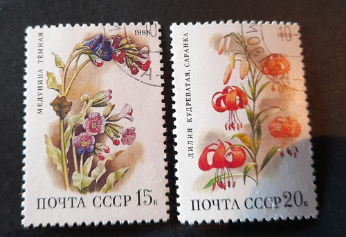 Sello Postal - Rusia - 1988 Flora De Bosques Frondosos