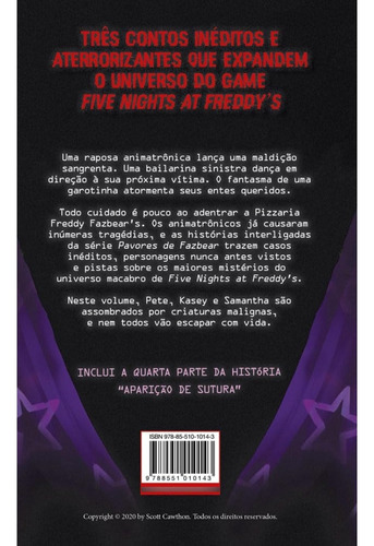 Kit Five Nights At Freddy's - Pavores De Fazbear - Volume 3 E 4 - Scott Cawthon - Livros Físicos