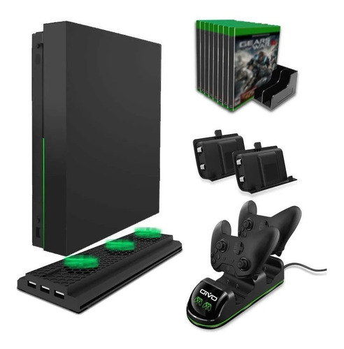 Kit Acessorios Cooler Base Carregador Duplo Para Xbox One X
