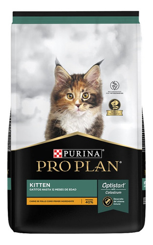 Alimento Pro Plan OptiStart Kitten para gato desde cedo sabor frango e arroz em sacola de 3kg