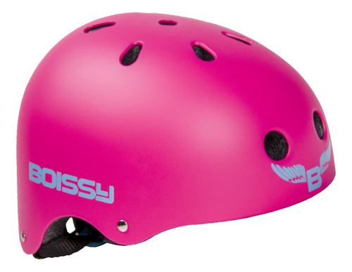 Casco Boissy Ciclismo Skate Rollers Correa Ajustable Color Fucsia Talle M