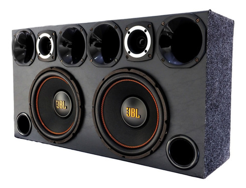 Caixa Trio Som Automotivo Completa Sub Jbl + 4 Corneta 2 Tw