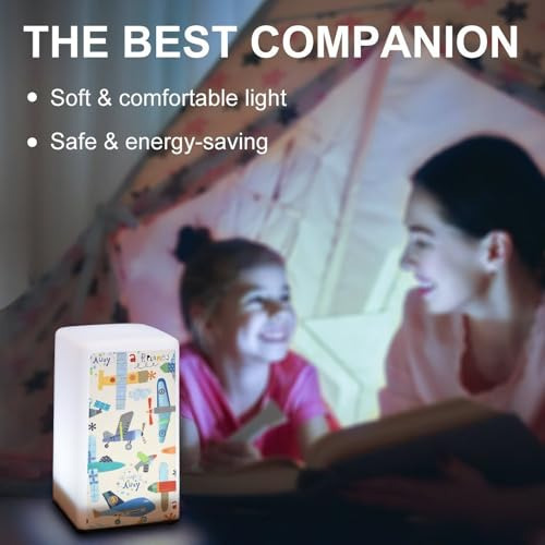 Lámpara De Escritorio Pequeña Con Estampado De Avión, Portát