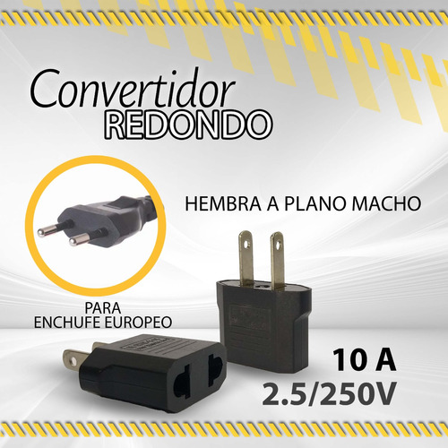 Convertidor Redondo Hembra A Plano Macho (eur-usa) 000006436