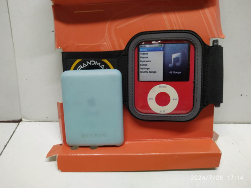 Brazalete Para iPod Nano 3ra Generacion Con Silicona Azul (Usado)