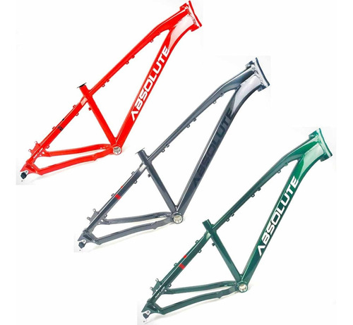 Quadro De Bicicleta Absolute Brutus 26 Freeride Downhill Mtb Cor Vermelho