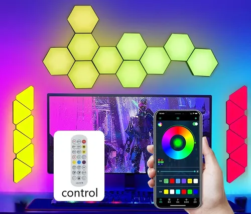 Luces Led Panel Triangular Similar Nanoleaf 24 Unidades