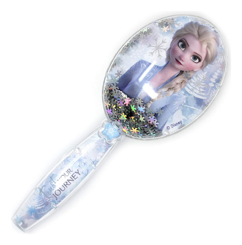 Frozen 2 Girls Snowflake Confetti Hair Brush, Silver - Ag...