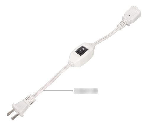Cable De Extensión Con Interruptor 2 Clavijas Blanco