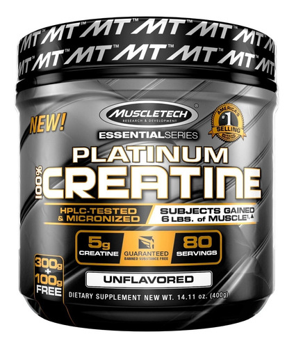 Creatina Platinum 80 Servicios Muscletech Proteina Sin Sabor