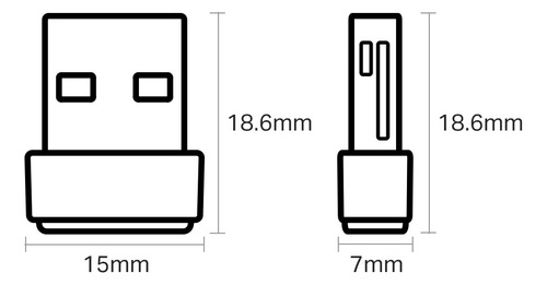 Adaptador Usb Inalámbrico Doble Banda Ac600 Nano T2u Nano