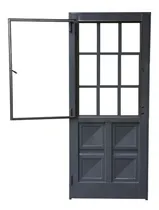 Comprar Puerta De Chapa Media Reja Con Postigo De Abrir 80x200