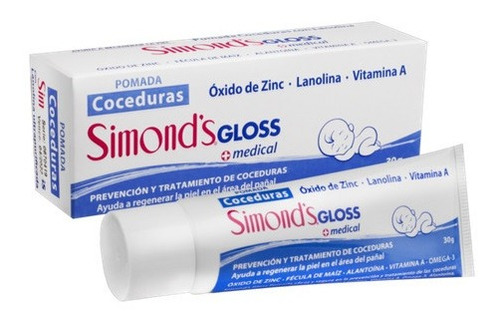 Pomada Coceduras Simonds Gloss Medical 30gr (pack 2 Unid)