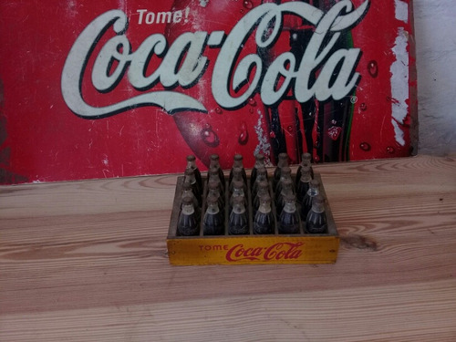 Casillero De Coca Cola De Madera De 24 Botellas Mini