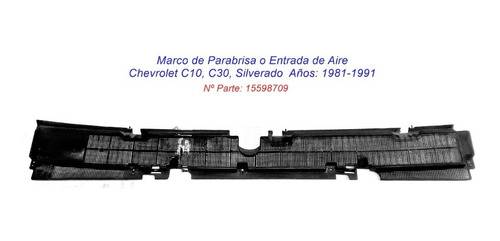 Entrada De Aire O Torpedo Chevrolet C10 C30 Silverado